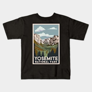 Yosemite National Park Vintage Travel Poster Kids T-Shirt